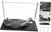 Turntables Record Player Wireless Output Connectivity Deep Black Iron Platter