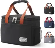 Insulated Lunch Bag for Women Men, Reusable Lunch Box Bag, Leakproof Thermal
