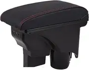 Centre Console Box Car Accessories Storage Box Box for G&olf 6 for G&olf 5 for MK6 for MK5(B1 Black red Corium)
