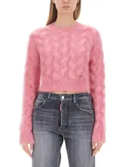 [Dsquared2] Dsquared2-Cropped Shirt-Donna S