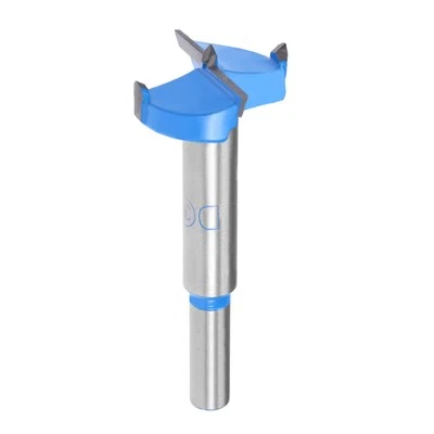 Hinge Boring Forstner Drill Bits Blue Gray 32mm Diameter, 8mm Shank