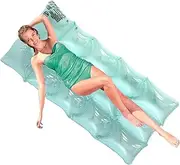 Pool Floats, Inflating Water Lounger, Floating Play Mat, Quick-Inflate Design, 160x80x31/150x75x7.8cm Ergonomic Headrest Support, Perfect for Beach Trips, Outdoor Pool Parties