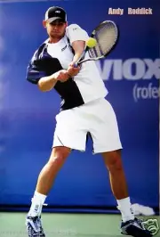 ANDY RODDICK "SMASHING TENNIS BALL" POSTER - U.S. Open, Grand Slam Superstar