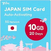 Japan SIM Card 20 Days 10GB | Auto Activating | Data Only | 5G Network with Tethering/Hotspot/Internet Sharing