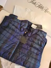 New Brooks Brothers Men's Multicolor Full Zip Puffer Vest Sz Large Reversible