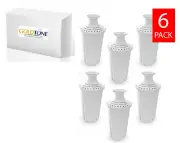 (6) Premium Charcoal Water Filters for BRITA & MAVEA Pitchers Replacement Filter
