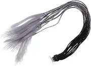 BUGUUYO Helmet Dreadlocks Ski Helmet Riding Helmet Bicycle Decor Cycling Helmet Dreadlocks Reusable Helmet Hair Helmet Decor Portable Helmet Ponytail Delicate Motorcycle Ponytails Black