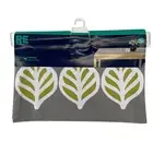 NWT Target Table Runner Gray w/Green Leaf 14" X 72" Modern Contemporary RE