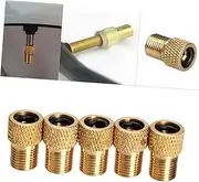 Yardwe 8pcs Bike Air Compressor Valve Adapter to French Pump Converter for Road Mountain Bike