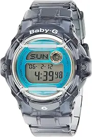 [Casio] BG169R-8B Womens Blue/Black Digital Watch with Black Band