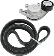 11287618848 Drive Belt Tensioner and Ribbed V-Belt kit, Replacement for BMW 228i 2014-2016 Replacement for BMW X3 2013-2017, Replaces 11287618848