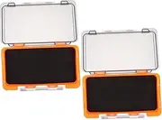 WOONEKY 2pcs Fishing Lure Hook Storage Box Portable Organizer for Sea Fishing Gear Compact Material for Hooks and Items Design