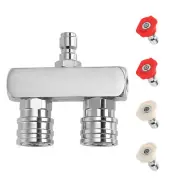 5000PSI Dual Pressure Washer Nozzle 1/4" Quick Connect With 4* Spray Tips Kits
