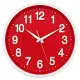 A-ONE TG-0265 3D 立體 凸字 鮮豔 色彩 靜音 掛鐘 時鐘 辦公室 居家 紅色