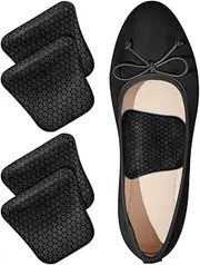 SQHT Arch Support Inserts for Flat Feet & Plantar Fasciitis, Gel Arch Cushions for Foot Pain & Pressure Relief, Non-Slip Adhesive Pads for Women and Men, 2 Height Options (Black, Low)