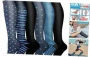 BLUEENJOY Copper Compression Socks Small-Medium 07 Black 2 Pairs/Blue 4 Pairs
