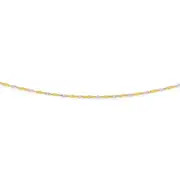 9ct Gold Two Tone 50cm Solid Singapore Chain