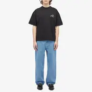 about:blank Initial Logo Mock Neck T-Shirt