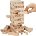 Classic Wooden 54 PCS Blocks Educational Stacking Tower Building Toy For Kids