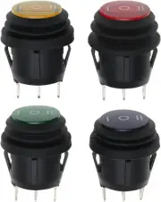 Emsea 4Pcs Toggle Switch Rocker Switch 3 Position on off on Black Snap in rou...