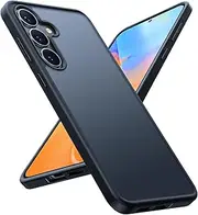 TORRAS Shockproof for Samsung Galaxy S25 Case 6.2'',12FT Military Grade Drop Tested, Protective Hard Semi-Clear Matte Back & Soft Edge Slim Galaxy S25 Case Guardian Series, Black