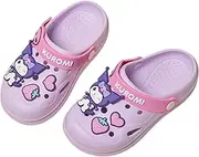 [Many Rainbows] Kuromi Strawberry Heart Clogs Slip on Water Shoes Casual Summer for Girls Kids Children