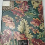 Vintage Fashion Industries Tablecloth Square 52/52” Fall Leaves Cottagecore NEW