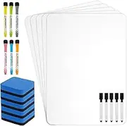 RdjEokf Dry Erase Mini Whiteboard, A4 Small Whiteboard, Tabletop Small Portable Dry Erase White Board Easel, with Pens and Erasers, Durable Portable White Boards