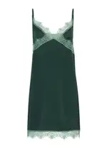 Simone PÉRÈLE Satin Secrets Lace-trimmed Satin Nightdress - Green - 4 4