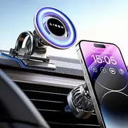 LISEN for MagSafe Car Mount, 24x Strong Magnets Magnetic Phone Holder Car for iPhone Hands Free Dashboard Cell Phone Camera Mounts Car Accessories for MagSafe Case iPhone 16 15 Pro Max Plus 14 13 12