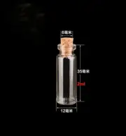 35pcs 2ml 12*35*6mm Empty Glass Bottles with CORKs Jars Small BOTTLE