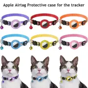 For Apple AirTag Pet Dog Cat Protective Case GPS Track REFLECTIVE Collar & Bell~