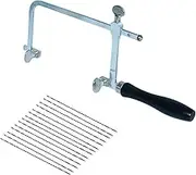 HEYMOUS Jewelers Saw Frame Set with Blades 12 Pieces Adjustable Jeweler Wax Cutting Saw Kit with Saw Blade Jewelry Making Tool Jewelers Tools