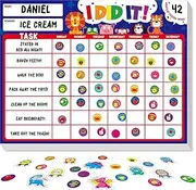 SpriteGru Magnetic I Did It Reward Chart, Pad with 50 Perforated Sheets Plus 2648 Motivational Stickers Adorable Chore Chart Fridge Daily Schedule for Multiply Kids Chore/Good Habits/Diet (12''x9'')