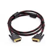 DVI Braided Cable Male DVI-D for LCD Monitor Computer PC Projector DVD Cord Lead