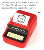 Niimbot B21 Thermal Label Maker Machine RED Bluetooth Retro Look Brand New!!!