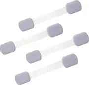 DOITOOL 4pcs Drawer Lock Proof Cabinet Latches Protectors Proof Cabinet Latches Babyproof Cabinet Lock Portable Door Safety Latch Gates Digital Lock Safety Abs White