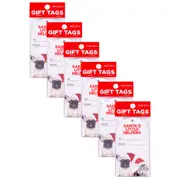 36pc Splosh Christmas Helpers Gift Tags Set 300gsm Card 11.5cm Label White/Red