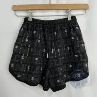 在飛比找Yahoo!奇摩拍賣優惠-BRAND楓月 CHANEL P74161 黑水鑽運動短褲 