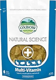 Oxbow Animal Health Natural Science Multi-Vitamin, High Fiber Supplement for Rabbit & Guinea Pig, Made with Timothy Hay, Multi-Pet Households, Omega 3 & 6 Fatty Acids, Made in USA, 4.2 oz Bag