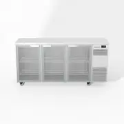 Skope BackBar 3 Glass Swing Door Fridge - BB.3.GSW - White - Right Cooling Sy...