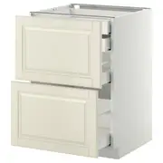 METOD / MAXIMERA base cb 2 frnts/2 low/1 md/1 hi drw, white/Bodbyn off-white, 60x60x80 cm