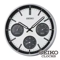 在飛比找momo購物網優惠-【SEIKO 精工】三眼造型時鐘掛鐘 QXA823S(EIK