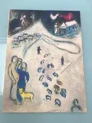 Marc Chagall Daphnis and Chloe " Winter " Vintage Offset Lithograph Print