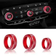For Dodge Durango 2021-2024 AC Knob Volume Control Buttton Knob Ring Cover Trim
