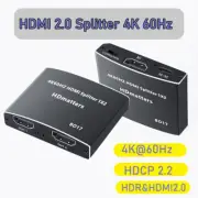 4K@60Hz HDMI 2.0 Splitter 1x2 HDCP 2.2 HDR Splitter HDMI 1 in 2 out PS4 Monitor