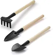 CHICAN Succulent Plants Tools, Mini Garden Hand Transplanting Gardening Tools Set, Miniature Planting Indoor Plastic Transplanting Bonsai, Miniature Succulent Plants Flower Gardening Kit (3 pieces)