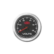 SAAS Electronic Volt Gauge 52mm Black Face Multi Colour Muscle Series 3