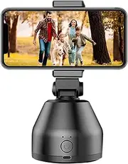 360° Object Tracking Holder Auto Face Object Tracking Release Your Hands Wirel BT Connection ligent Camera AI Composition for All Phones(Black) Black Charging Type