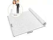 White Wedding Aisle Runner Aisle Runner for Wedding Ceremony Includes Pull...